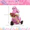 5.7" Spring Pink Gnome Figurine – Waterproof Resin Fairy Garden Statue, Summer & Retirement Gift for Women